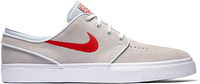 Nike SB Zoom Stefan Janoski shoes (Pure Platinum / University Red)