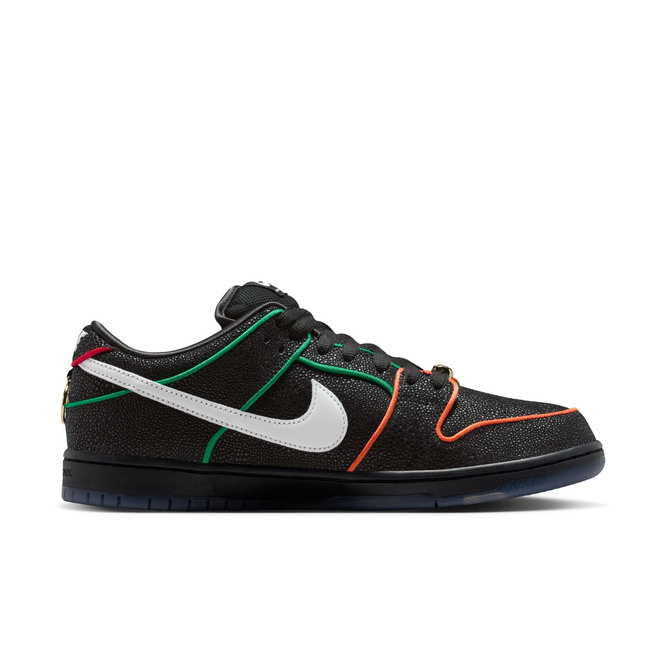 Nike SB x Bronx Girls Skate Dunk Low Pro (Black / White / Challenge Red / Total Orange)