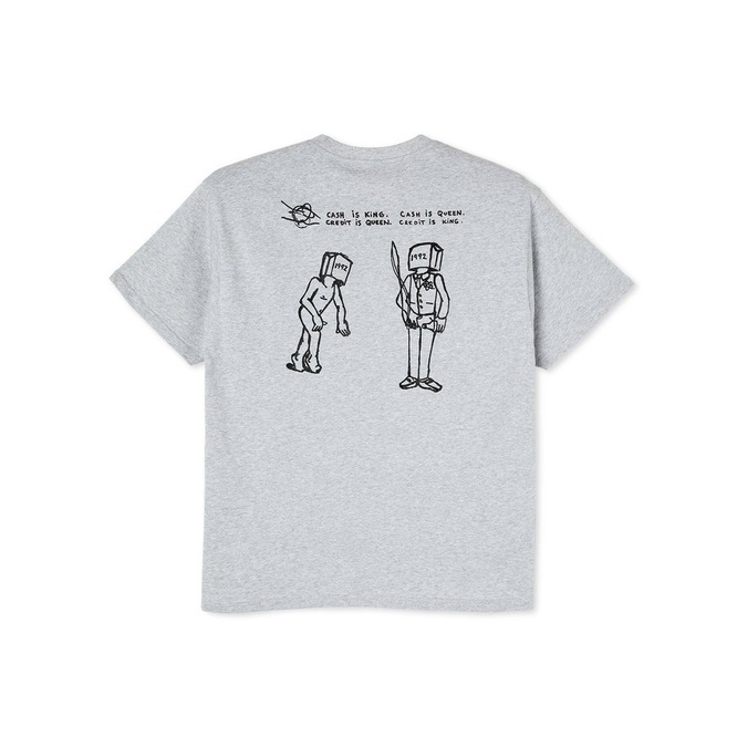 Koszulka Polar Skate Co. Cash Is Queen Tee (Sports Grey)