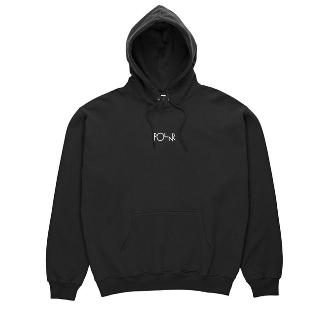 BLUZA Z KAPTUREM POLAR SKATE CO. STROKE LOGO HOODIE (BLACK)