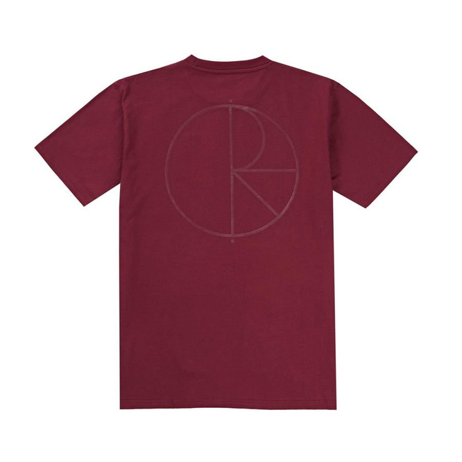 POLAR SKATE CO. T-SHIRT STROKE LOGO TEE (BURGUNDY)