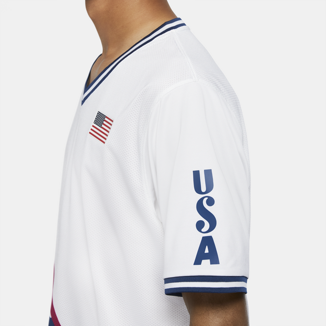 Nike SB Team USA Skate Jersey (White/Brave Blue)