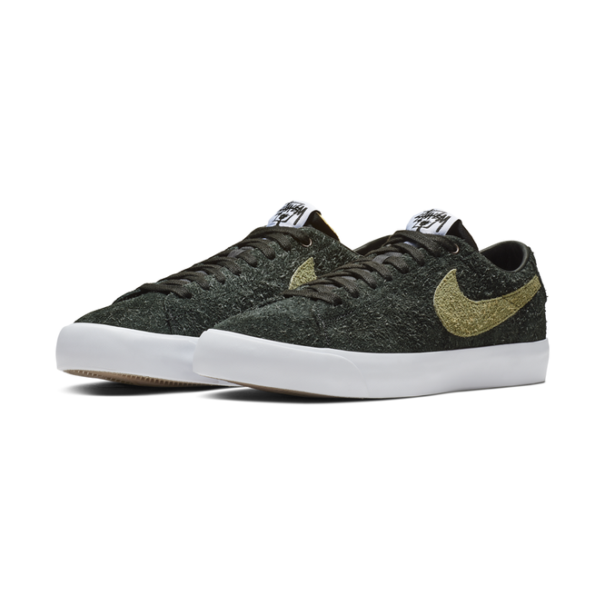 Nike SB X Stussy Blazer Lw QS shoes (Black / Palm Green)