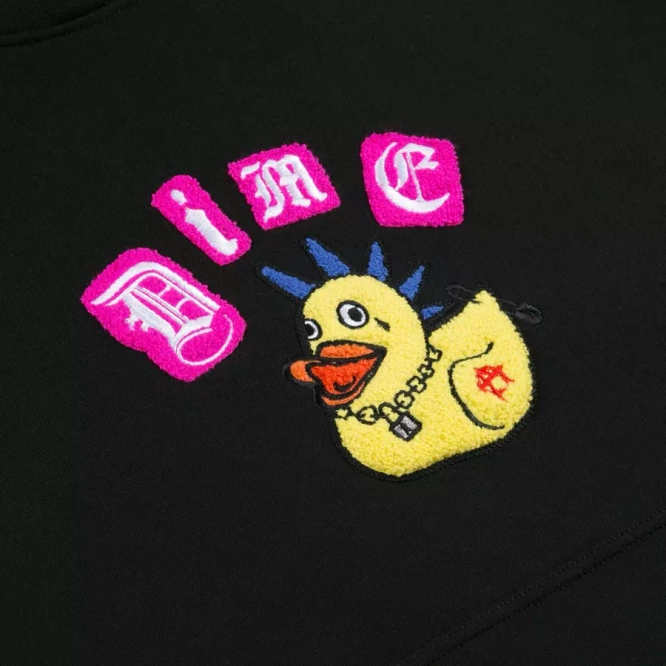 Dime Rebel Chenille Hoodie (Black)