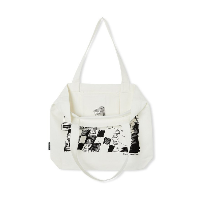 Torba Polar Skate Co. Check Mate Tote Bag (Ecru)