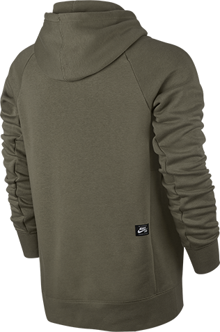 Nike SB Icon Hoodie (Medium Olive / Elemental Pink)