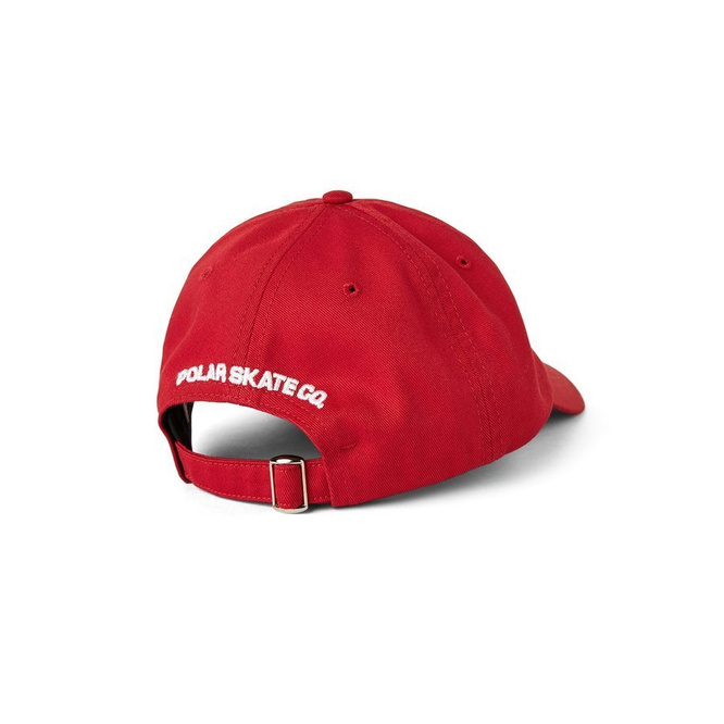 Polar Skate Co. Cap Stroke Logo Cap (Red)