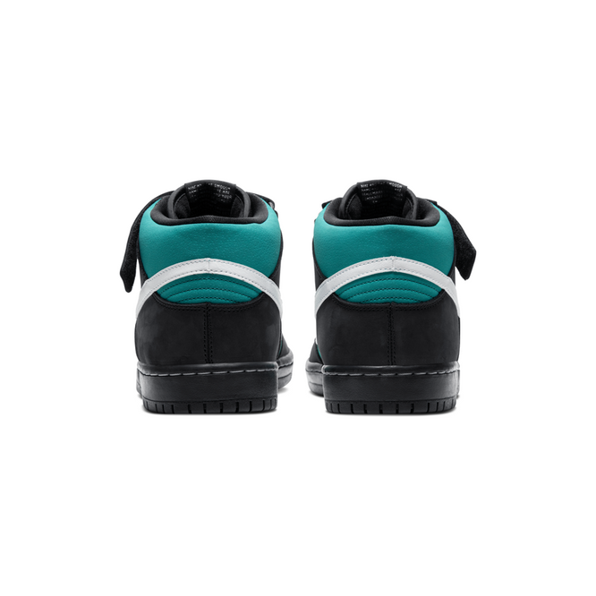 Nike SB Dunk Mid Pro ISO (Black/White/Fresh Water)