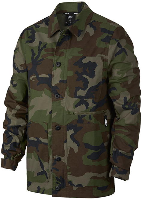 Nike SB Flex Camo Jacket (Medium Olive/Black)