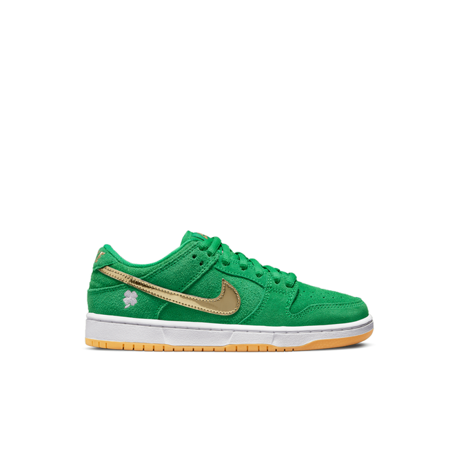 Nike SB Dunk Low Pro (PS) (Lucky Green / Metallic Gold)