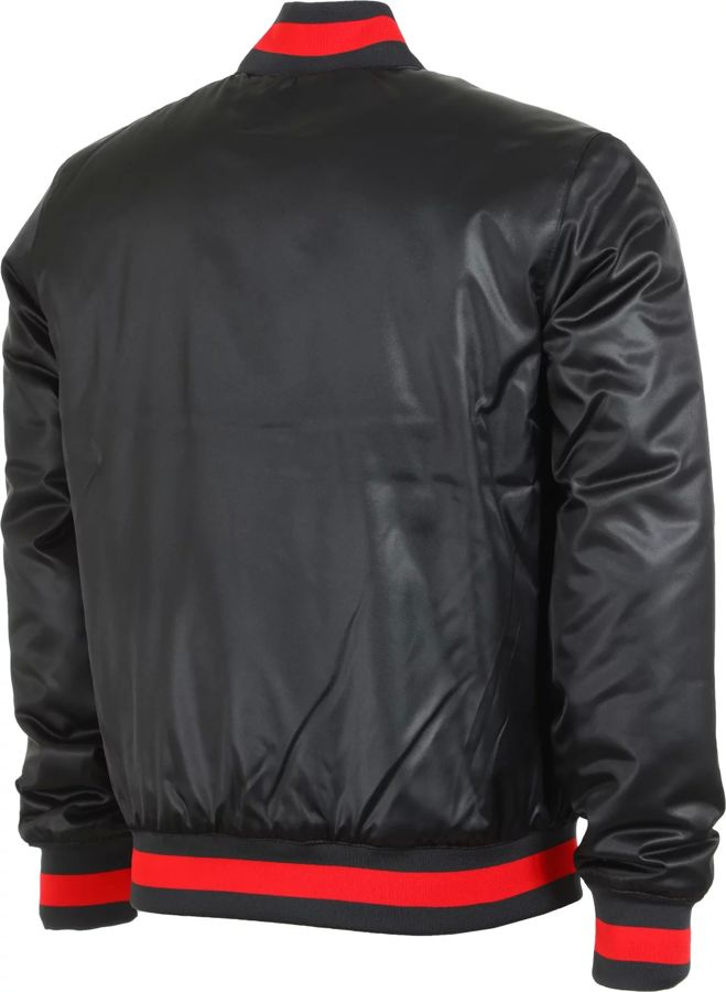 Nike SB NBA Bulls Satin Bomber Jacket Black Red AH3392-010