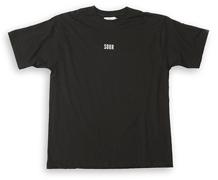 SOUR SKATEBOARDS HOURGLASS T-SHIRT (BLACK)