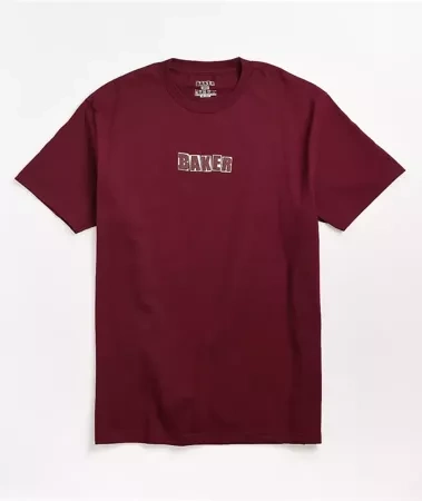 Baker Skateboards Brand Logo Tee (Burgundy)