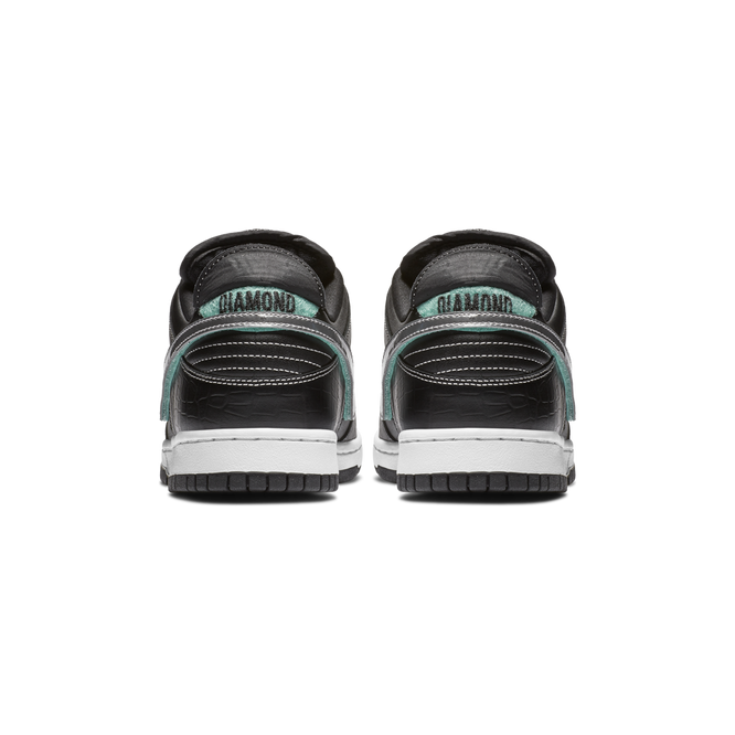 NIKE SB X DIAMOND ZOOM DUNK LOW PRO OG QS SHOES (Black / Chrome / Tropical)