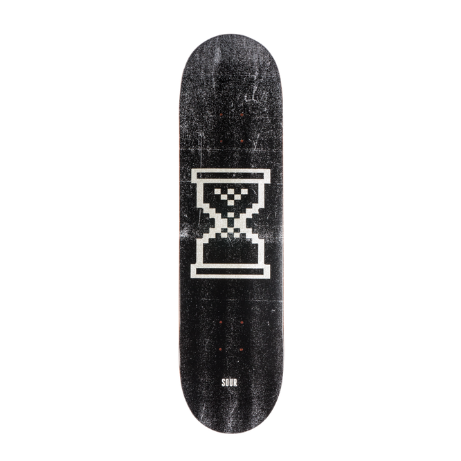 DECK SOUR SKATEBOARDS HOURGLASS BLACK & WHITE GRAIN 8,25"
