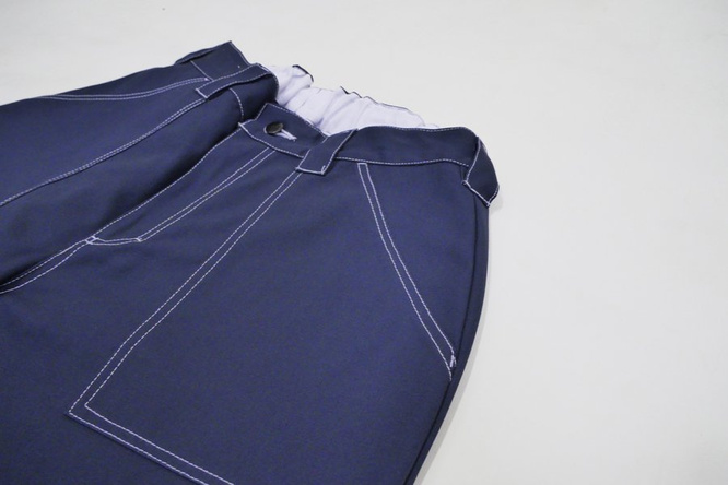 Poetic Collective Painter pants (Navy / White Seams)