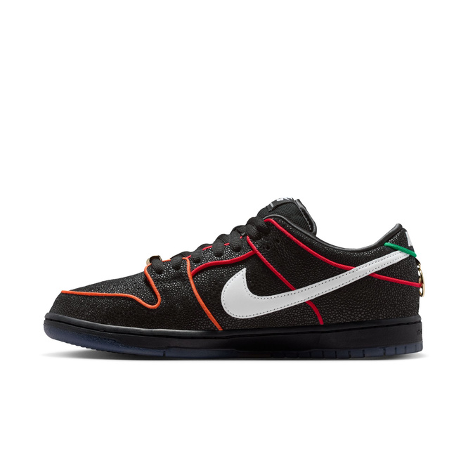 Nike SB x Bronx Girls Skate Dunk Low Pro (Black / White / Challenge Red / Total Orange)