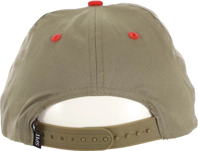 Spitfire Bighead Fill Snapback Cap (Khaki Red)
