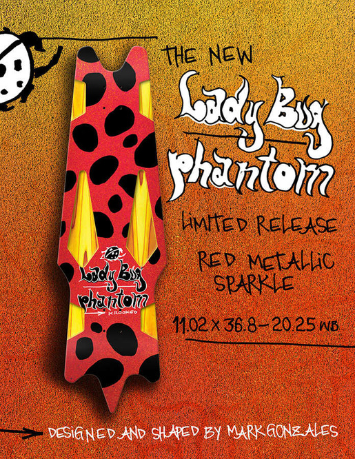 Krooked Skateboarding Lady Bug Phantom 11.02" x 36.8"