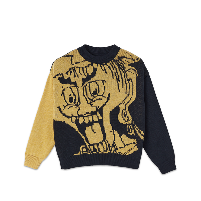 Sweter Polar Skate Co. Emile Knit Sweater (Black / Yellow)