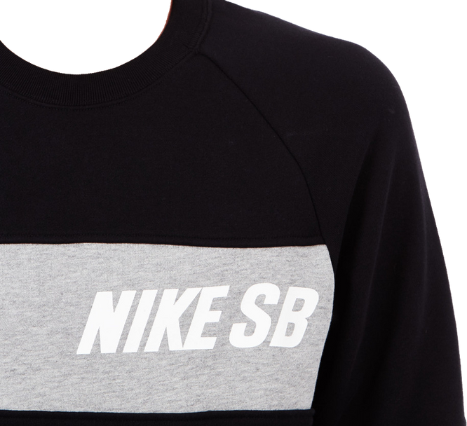 Nike SB Everett Crew Top (Black / Dark Heather Gray)