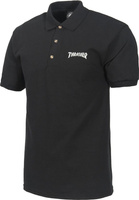 KOSZULKA POLO THRASHER EMBROIDERED LOGO (BLACK)