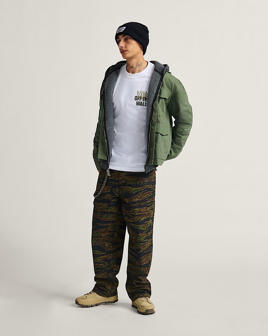 Vans Skate Military Overshirt by Atiba Jefferson (Pine Forest Green)