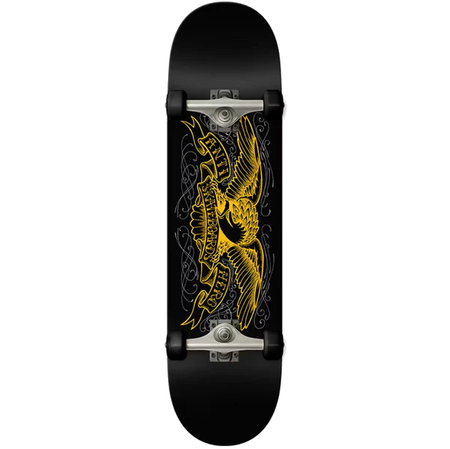Antihero Pinstripe Eagle (Black) 8.0" Complete Skateboard