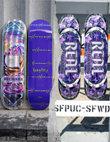 Real Skateboards Cathedral Oval (Purple) 8.25" x 32"