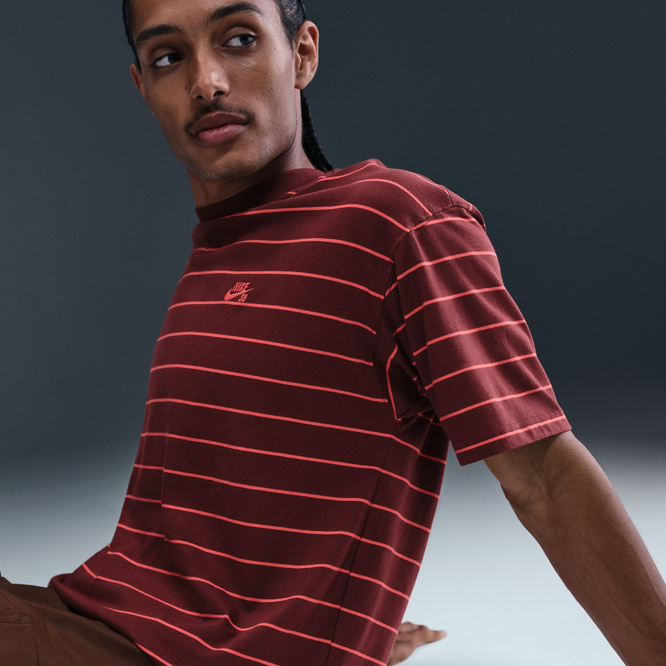 Nike SB Stripe Tee (Dark Team Red)