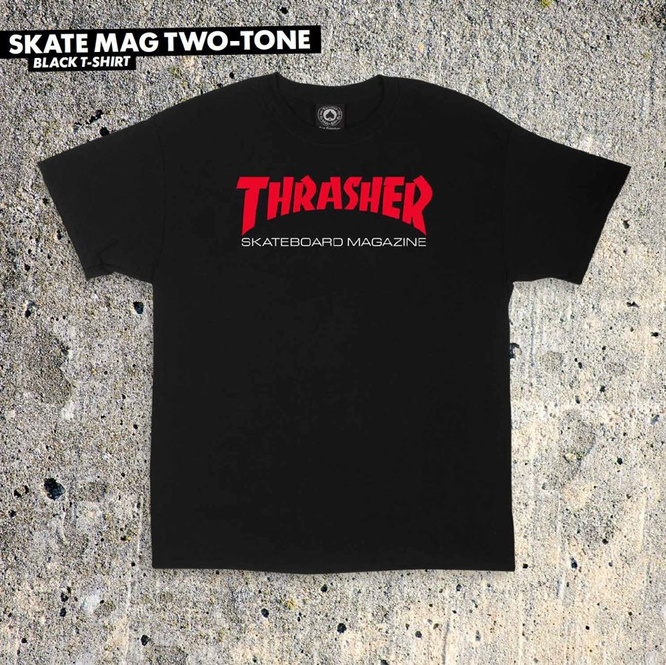 KOSZULKA THRASHER TWO TONE SKATE MAG LOGO (BLACK)