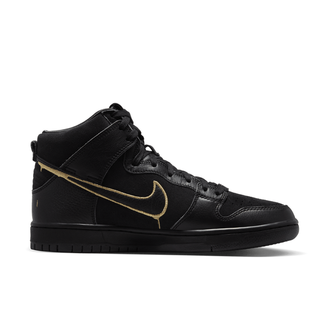 Nike SB x FAUST Dunk High Pro (Black / Black / Metallic Gold)