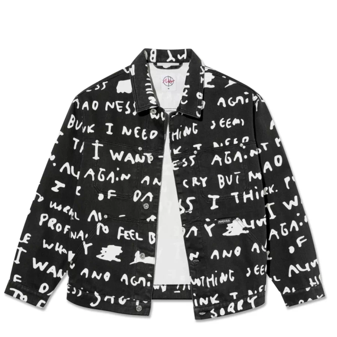 Polar Skate Co. Sad Notes Patrik Jacket (Black / White)