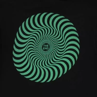 Spitfire Classic Swirl Hoodie (Black / Glow)