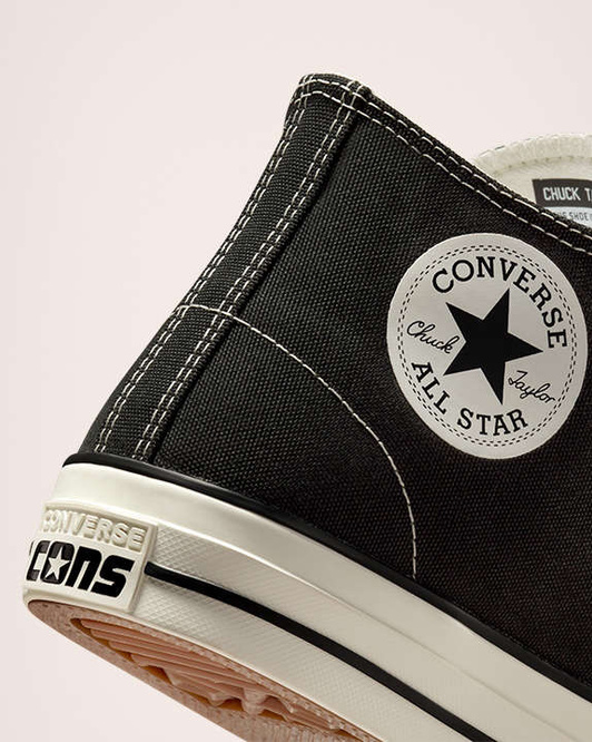 CONS CTAS Pro Cut Off Mid (Black / Black / Egret)