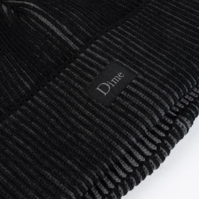 Dime Classic Rib Beanie (Black / Charcoal)