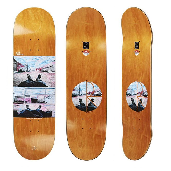 DECK POLAR SKATE CO. KLEZ ZAWISZA - HAPPY SAD AROUND THE WORLD (VARIOUS STAIN) 8,25"