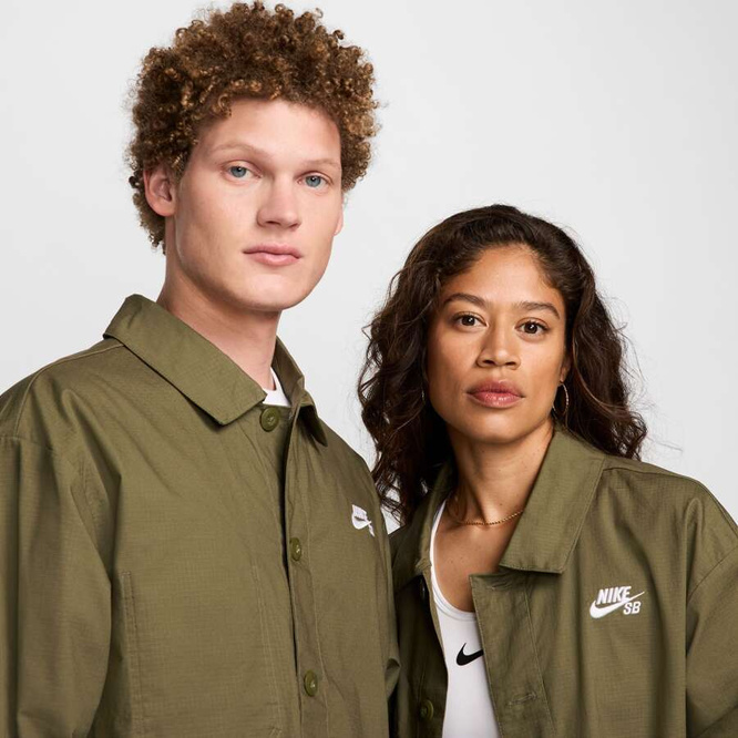 Nike SB Federation Agnostic Skate Chore Jacket (Medium Olive / White)