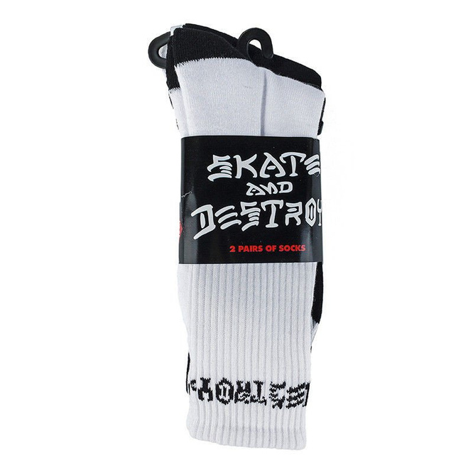 THRASHER SKATE AND DESTROY SOCKS (2 PAIRS)