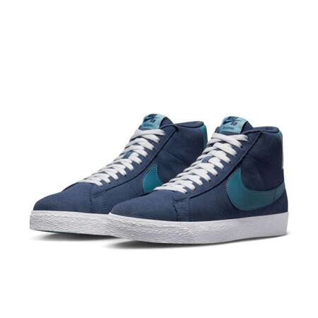 Nike SB Zoom Blazer Mid (Midnight Navy / Noise Aqua / Midnight Navy)