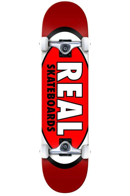 Real Skateboards Classic Oval (Red) 7.3" Complete Skateboard