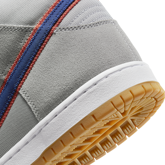 Nike SB Dunk High Premium "Mets" (Cloud Gray / Rush Blue / Team Orange / White)