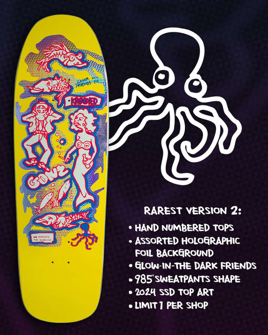 Krooked Skateboarding Skateshop Day 2024 Color My Friends (Hand Numbered) board 9.81" x 32.06"