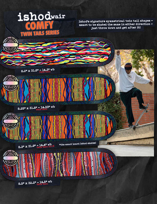 Real Skateboards Ishod Comfy Twin Tail Board 8.25" 31.8"