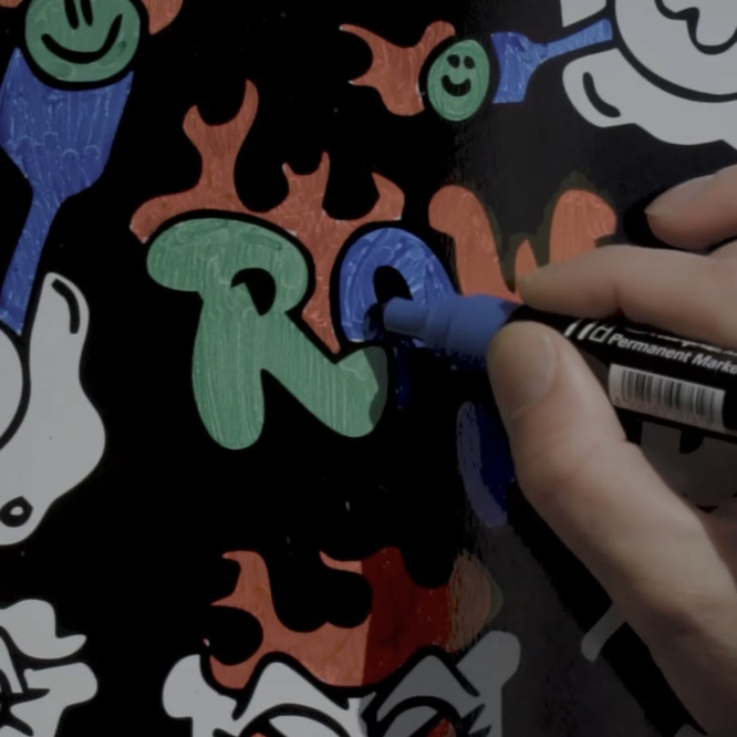 Deska Raw Hide x Polish Pipe (Black / White)