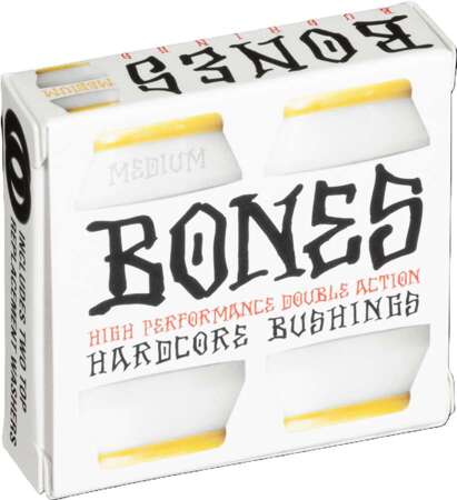 Bones Wheels Bushings MEDIUM (White / Yellow)