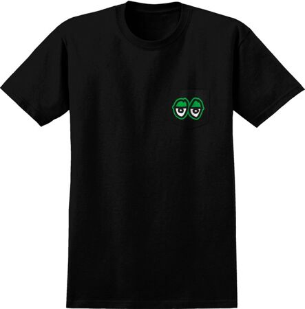 Krooked Strait Eyes Pocket T-Shirt (Black / Green)