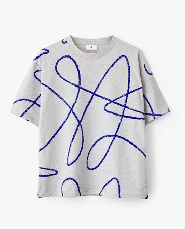 Poetic Collective Doodle Pattern T-shirt (Heather Grey)