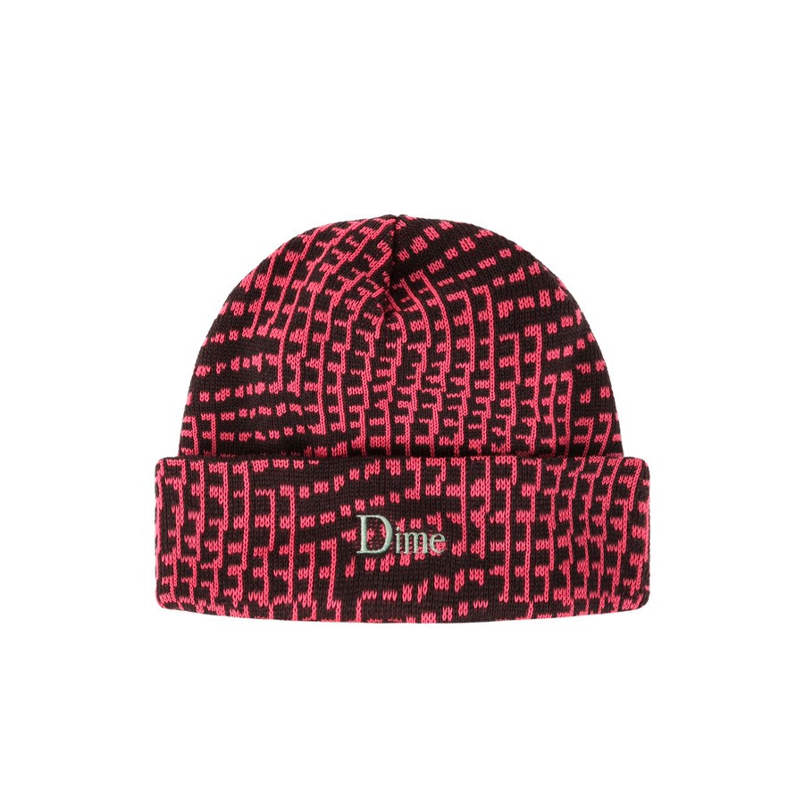 Dime Classic Logo Warp Beanie (Raspberry)