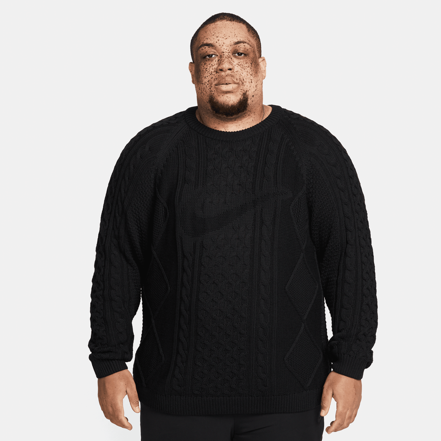 Nike Cable Knit Sweater (Black)